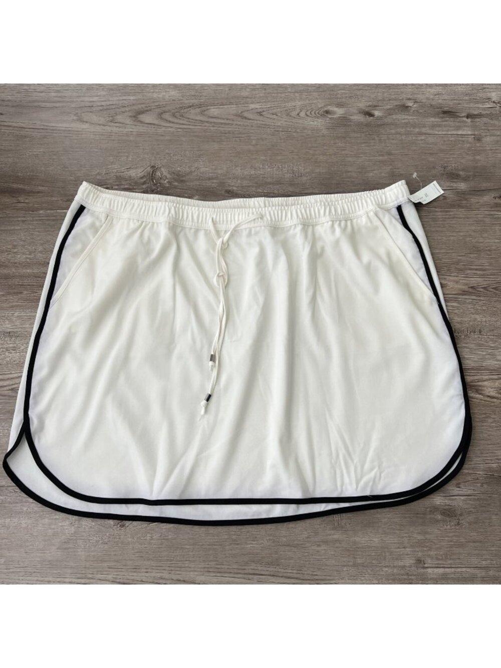 Old Navy Drawstring Skirt Womens XXL Cream Dolphin Hem Jersey‎ NWT